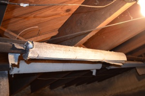 Asbestos insulation usually found around hot water piping in basements.