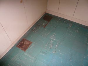 Asbestos vinyl floor tile